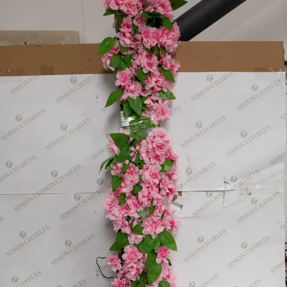 SMART SOLAR 75 LED SOLAR IN-LIT PINK BLOSSOM TRELLIS - COLLECTION ONLY RRP £54.99