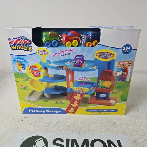 BABY WHEELS PARKING GARAGE TOY SET – BOXED