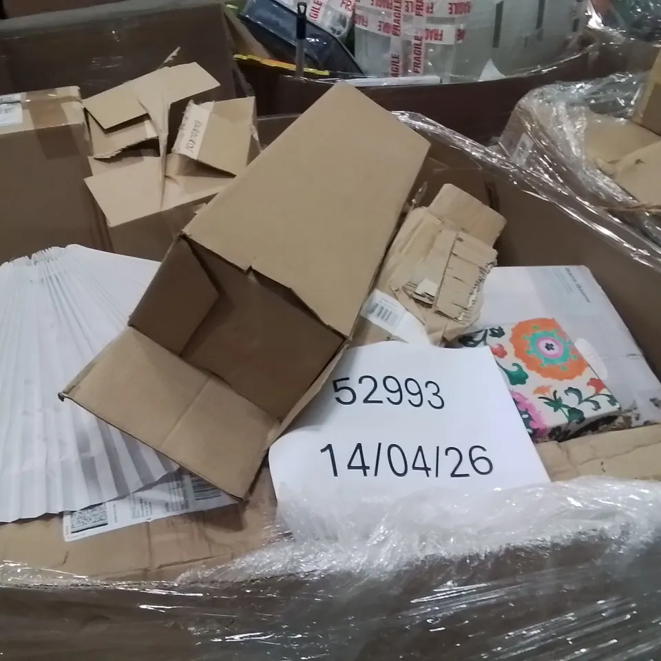 PALLET TO CONTAIN A LARGE QUANTITY OF ASSORTED LIGHT PRODUCTS TO INCLUDE,CHANDELIER,LIGHT FITTING,FLOOR LAMP 