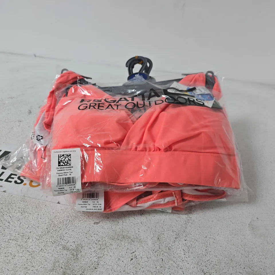 BOX OF APPROXIMATELY 40 BRAND NEW REGATTA PALOMA BIKINI TOP - SHELL PINK - VARIOUS SIZES 