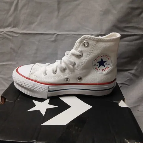 CONVERSE CHUCK TAYLOR ALL STAR HIGH-TOP SNEAKERS – WHITE, YOUTH US 12 (UK 11.5)