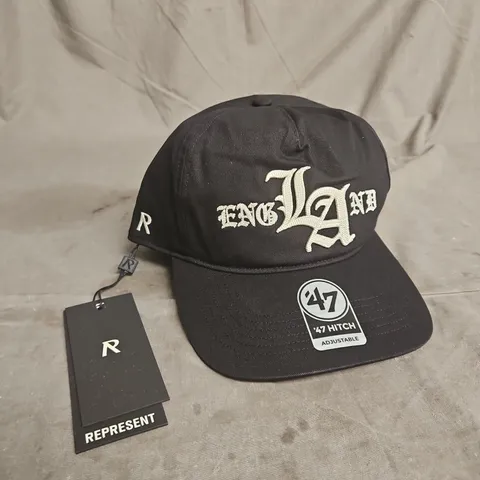 Represent LA England Old English Cap – Jet Black, One Size