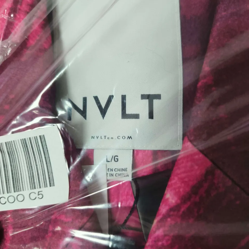 NVLT PINK PLAID COAT – UK LARGE (L/G) – WOMEN'S CLOTHING
