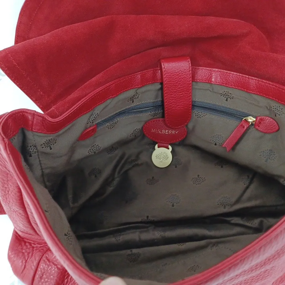 MULBERRY RED SHOULDER BAG WITH TRAVEL BAG