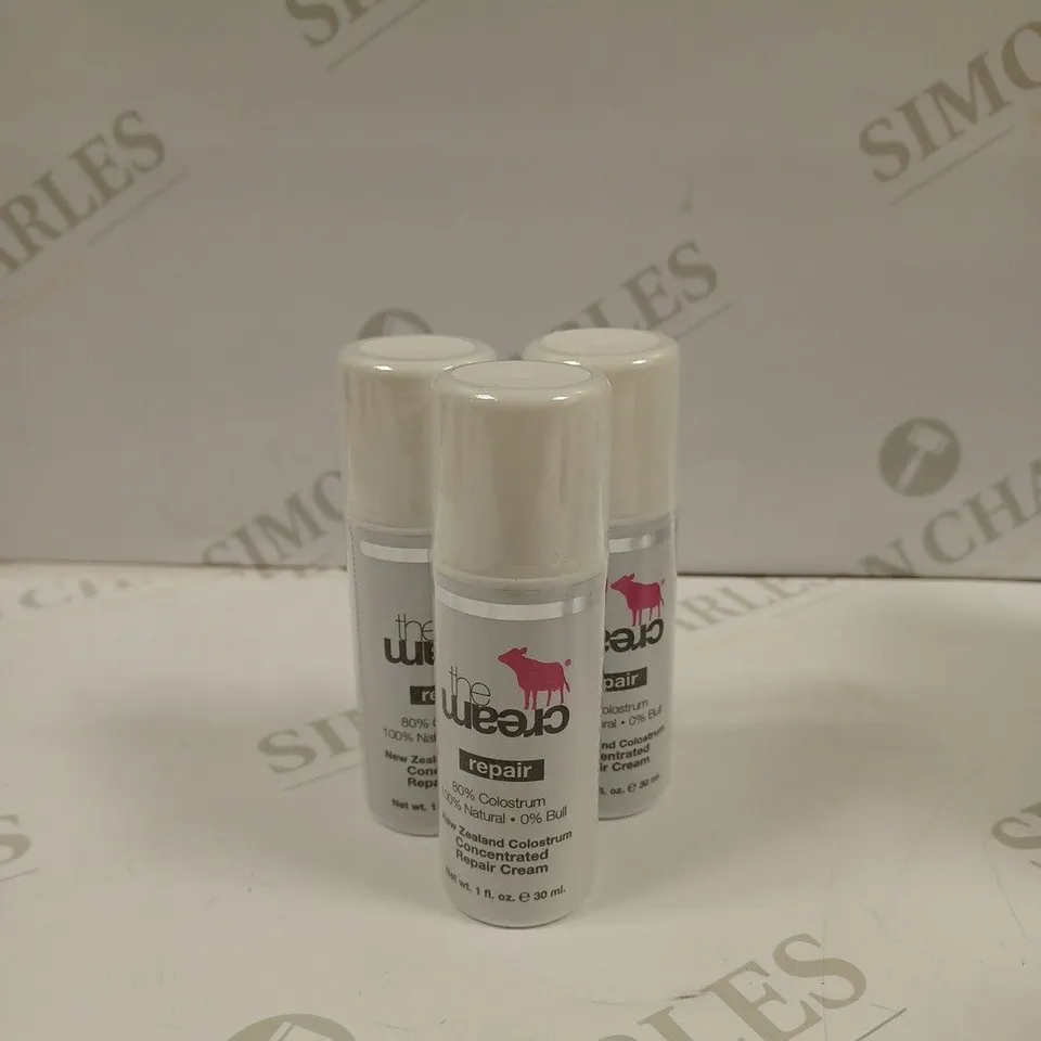 LOT OF 3 X 30ML THE CREAM NEW ZEALAND COLOSTRUM CONCENTRATED REPAIR CREAM