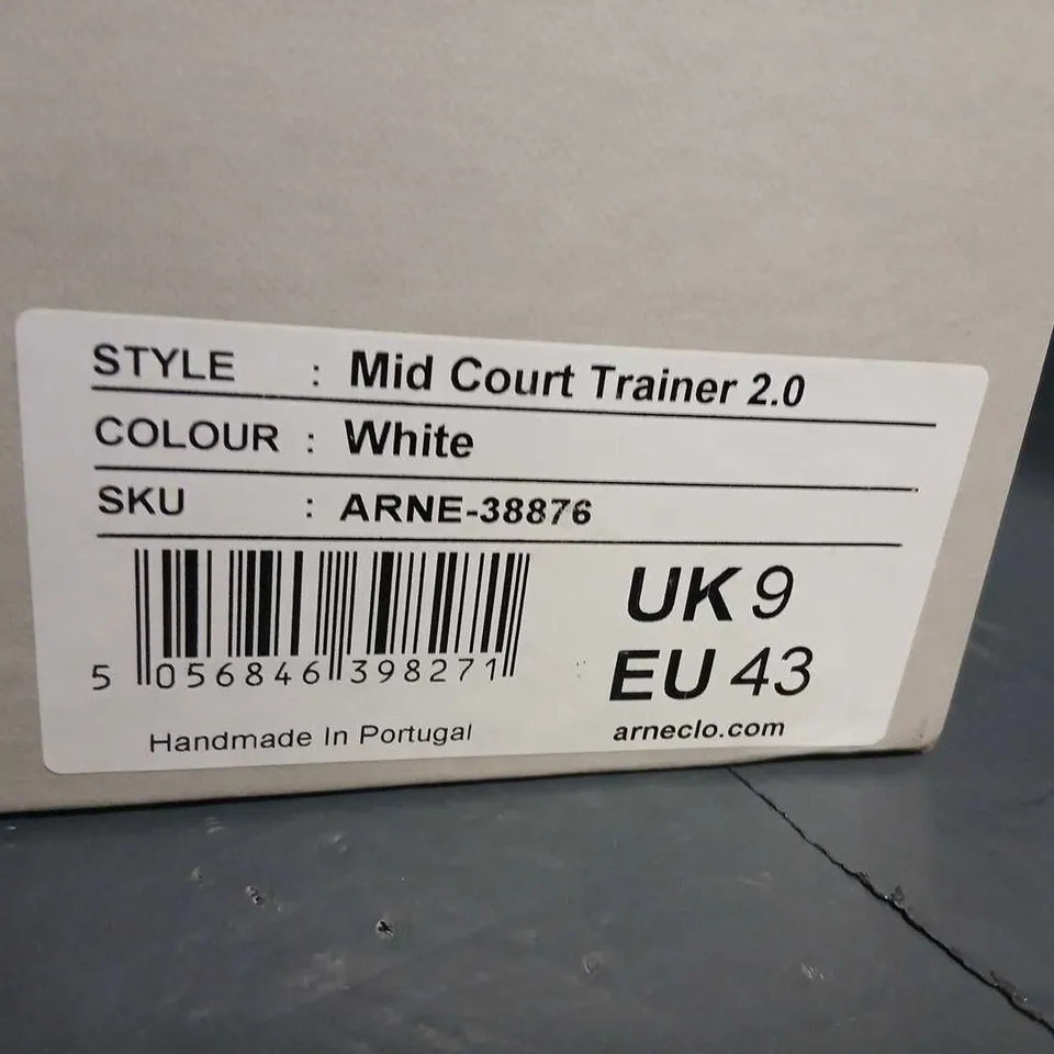 ARNE MID COURT TRAINER 2.0 WHITE SNEAKERS – UK 9 (EU 43)