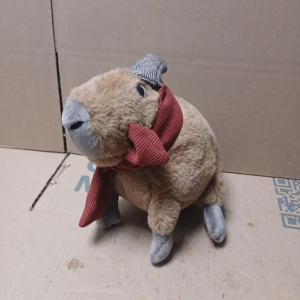 JELLYCAT LONDON PLUSH TOY – BROWN, WITH RED SCARF