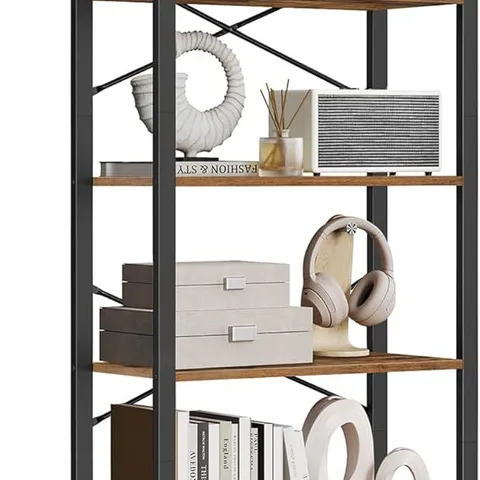 BOXED VASAGLE 6-TIER BOOKSHELF, BOOKCASE, SHELVING UNIT