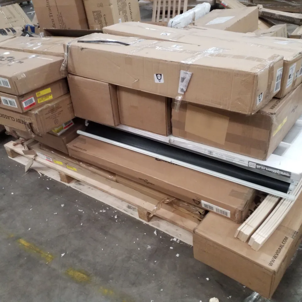 PALLET CONTAINING ASSORTED FLATPACK FURNITURE PARTS 