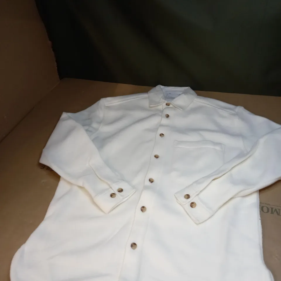 WOMENS DESIGN 90S OVERSIZED FLEECE SHIRT SIZE S