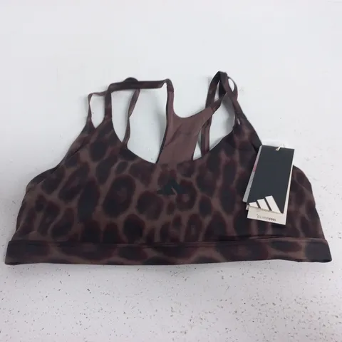 ADIDAS LEOPARD PRINT SPORTS BRA – SIZE M