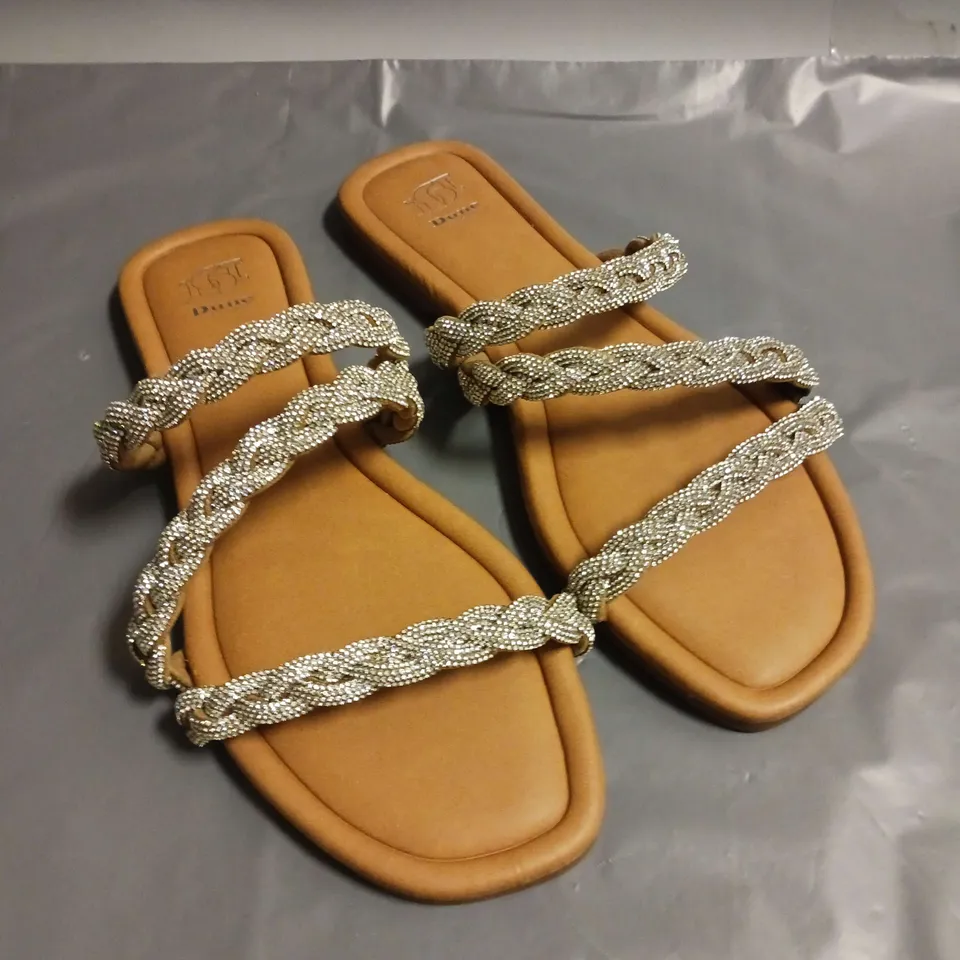 DUNE LADIES SANDALS WITH GLITTER DETAIL SIZE 5