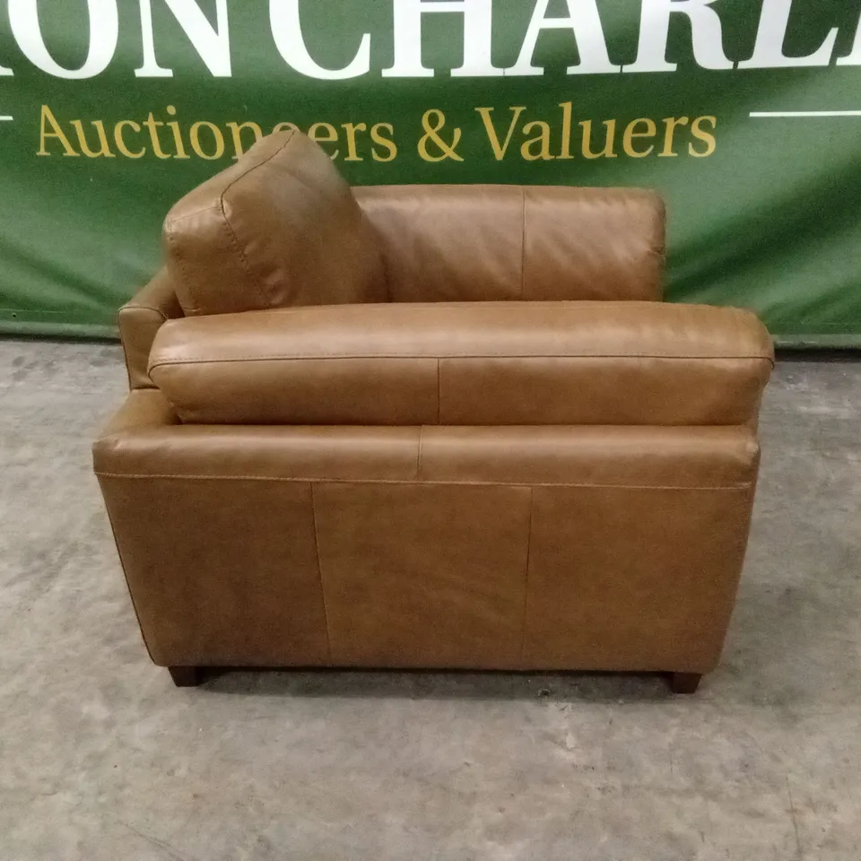 MORENA ITALIAN LEATHER ARMCHAIR - TAN RRP £879