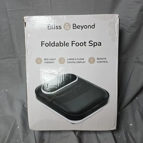 BLISS & BEYOND FOLDABLE FOOT SPA – BOXED WITH RED LIGHT THERAPY