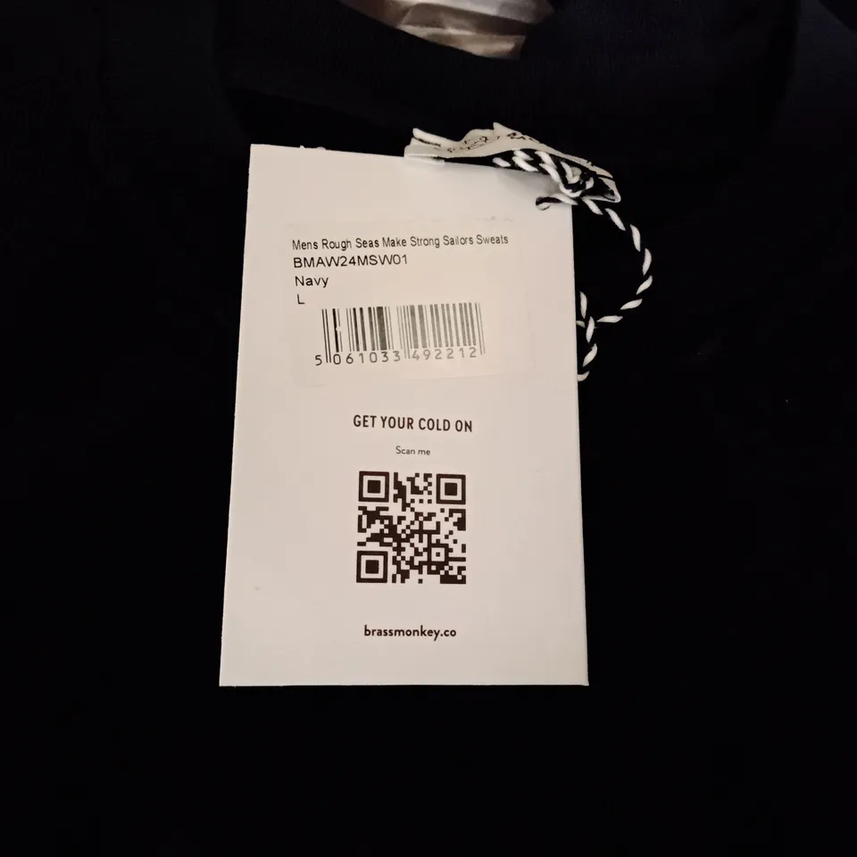 BRAND NEW BRASS MONKEY MENS SWEATS - APPROXIMATELY 20X // NAVY // BMAW24MSW01 // SIZE: L