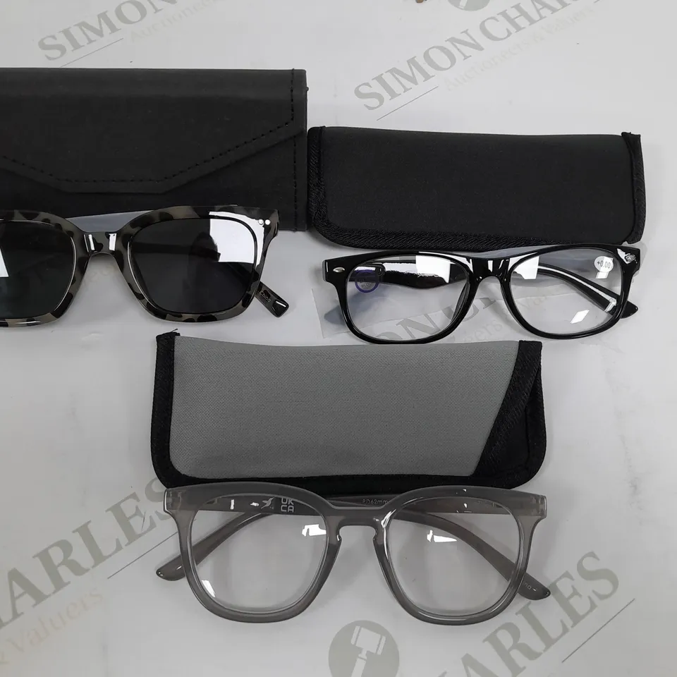 HUMMINGBIRD SUNGLASSES AND 2X READING GLASES 