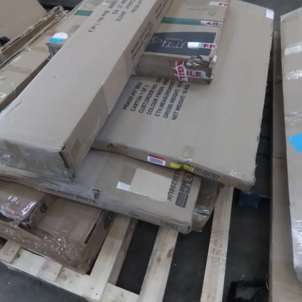 PALLET TO CONTAIN ASSORTED BED PARTS, INCOMPLETE SETS 