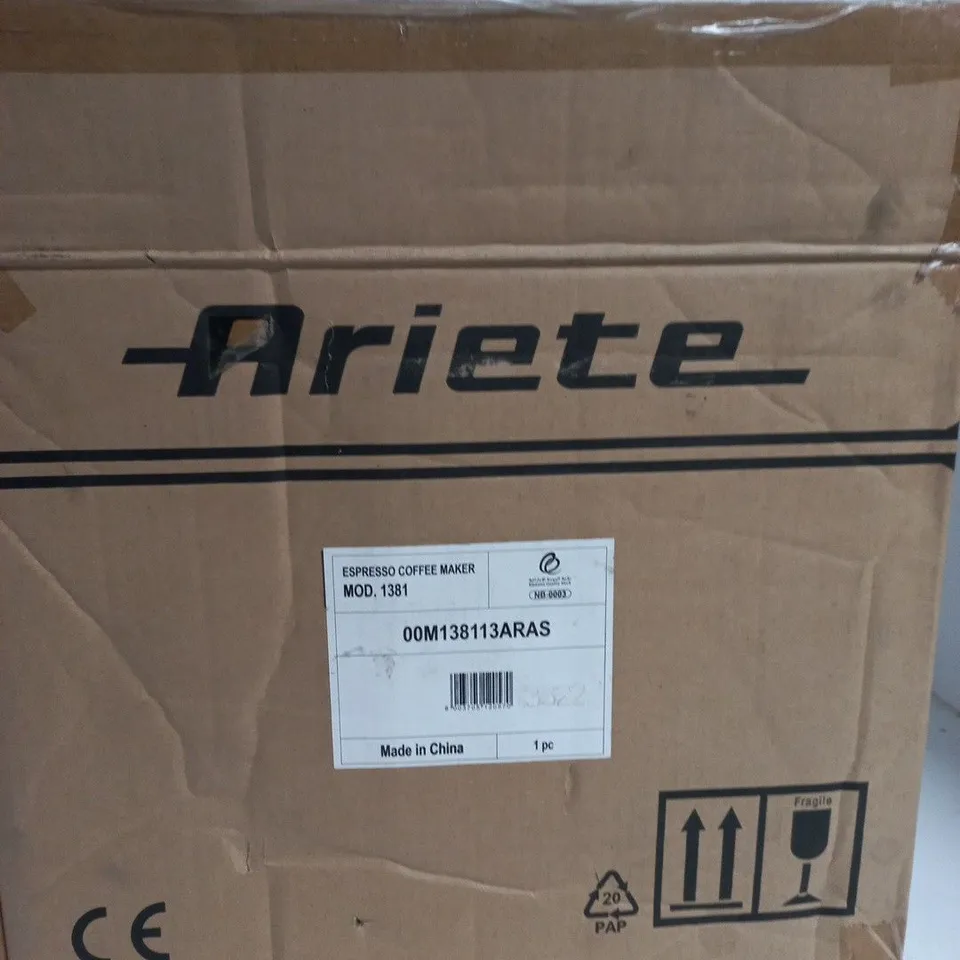 ARIETE ESPRESSO COFFEE MAKER MOD. 1381 – BOXED