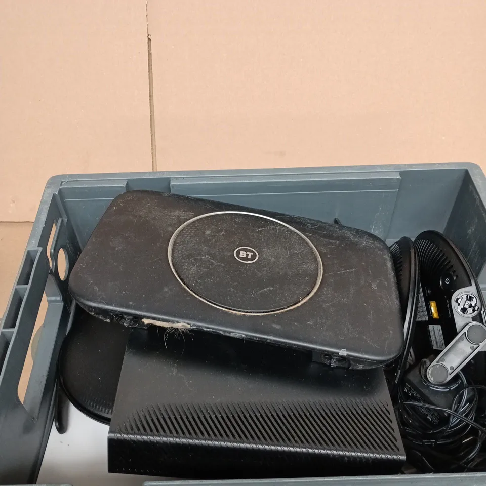 TOTE OF APPROXIMATELY 5 ASSORTED ITEMS INCLUDING BT WIFI ROUTER, VIRGIN MEDIA WIFI ROUTER AND BT WIFI ROUTER