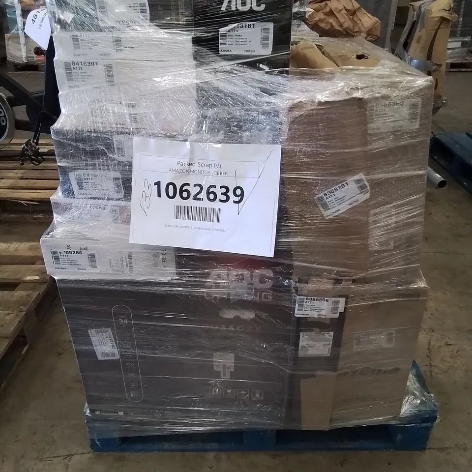 PALLET OF APPROXIMATELY 21 UNPROCESSED RAW RETURN MONITORS TO INCLUDE;