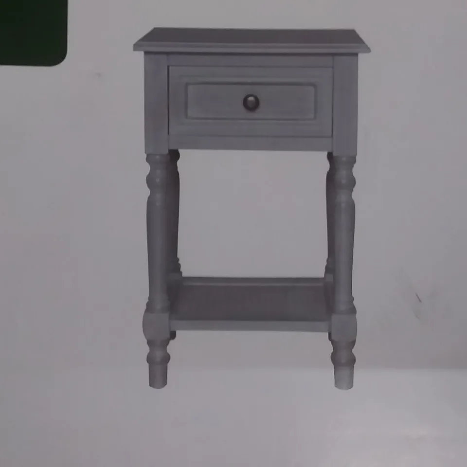 BOXED NIGHTSTAND IN GREY - H60 X W40 X D35CM 