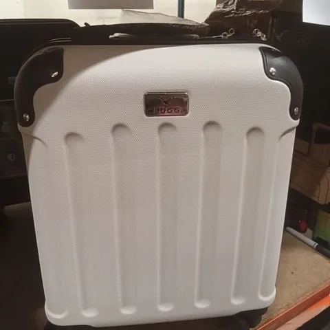 UNBOXED KEPLIN LUGG SMALL SIZE TRAVEL SUITCASE WITH WHEELS CREAM AND BROWN COLOUR 