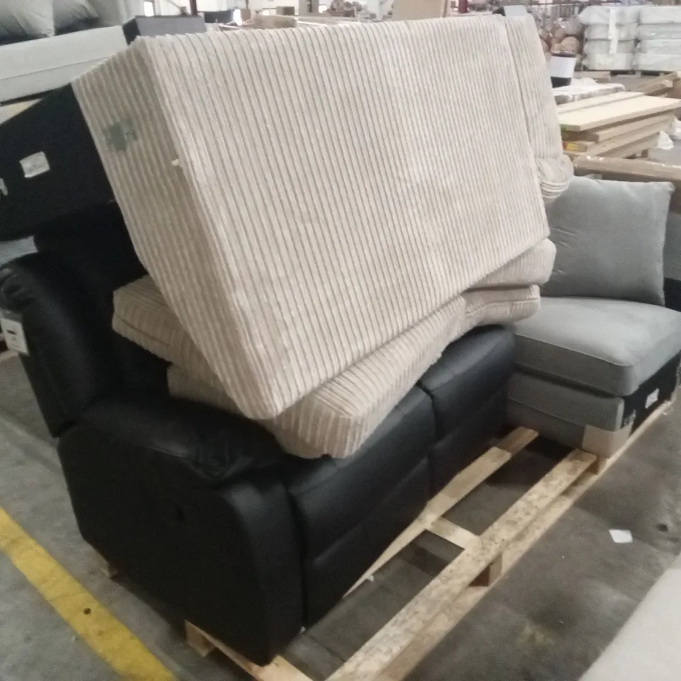 PALLET OF ASSORTED INCOMPLETE DESIGNER SOFA PARTS AND PIECES