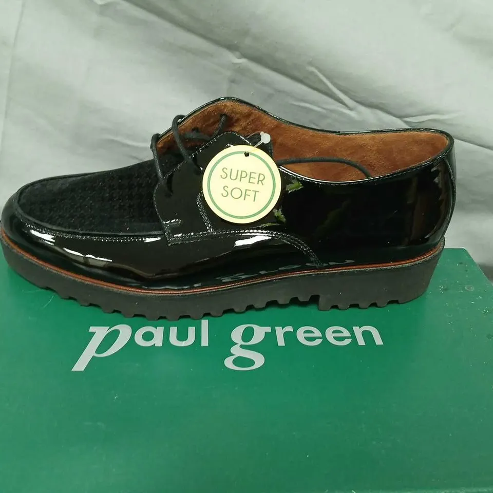 PAUL GREEN VELVET DESIGNER SHOES – BLACK, UK 6½