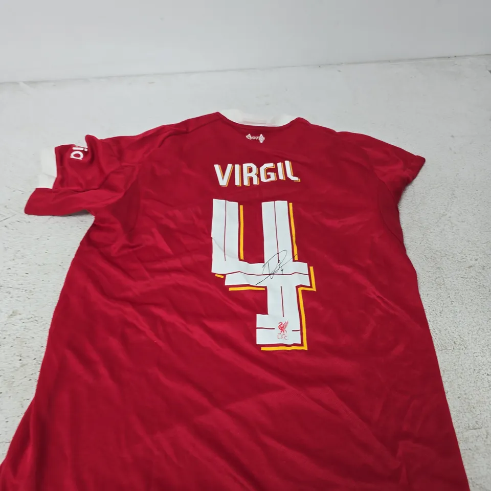 SIGNED VIRGIL LIVERPOOL FC 2025/26 HOME JERSEY - M
