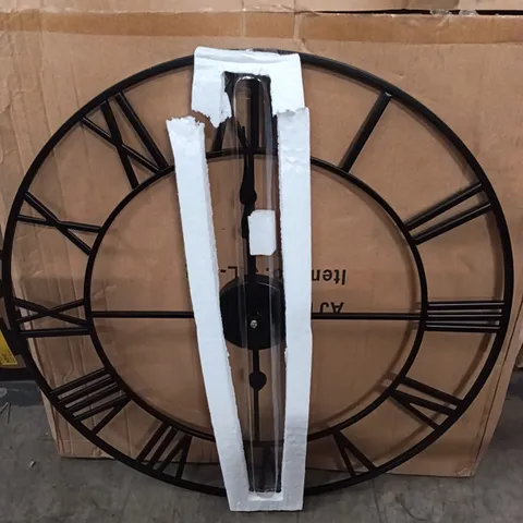 BOXED WALL MOUNTED CLOCK - BLACK (1 BOX)