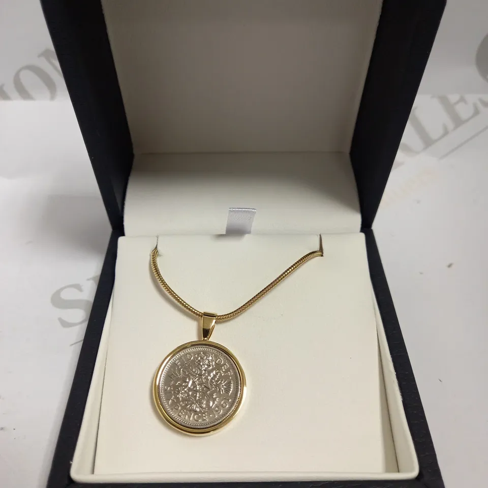 GOLD EFFECT SIXPENCE SOVEREIGN NECKLACE