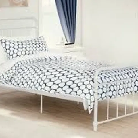 BOXED DOREL WALLACE METAL BED WHITE, SINGLE (1 BOX)