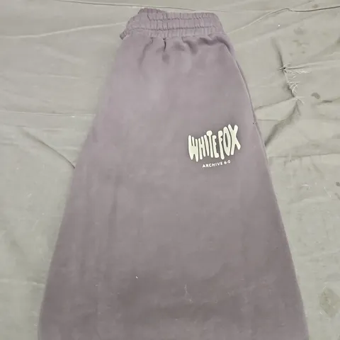WHITE FOX ARCHIVE FLEECED JOGGERS - SIZE SMALL