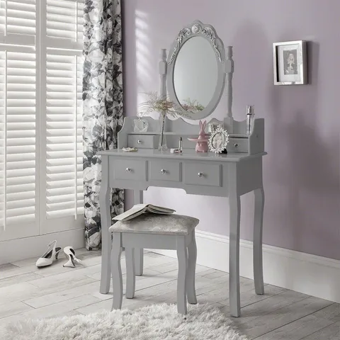 BOXED LAURA JAMES CAPRI DRESSING TABLE - GREY (1 BOX)