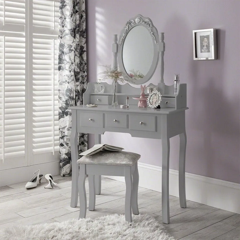 BOXED LAURA JAMES CAPRI DRESSING TABLE - GREY (1 BOX)