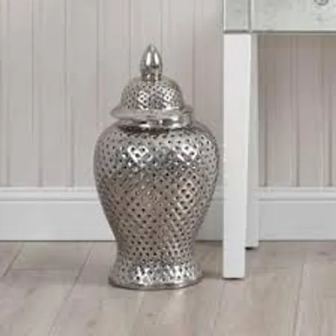BRAND NEW BOXED HOMESDIRECT365 86CM GINGER JAR SILVER