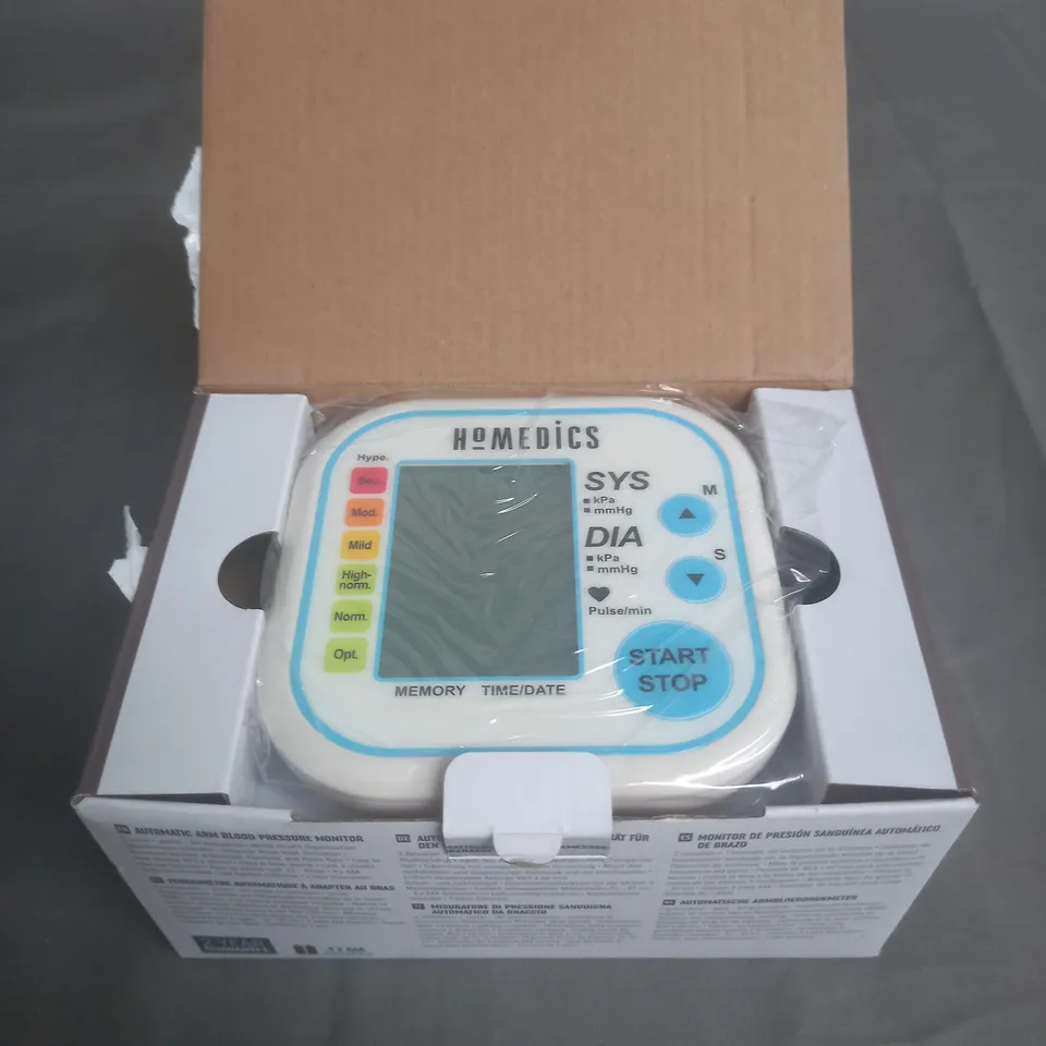 BOXED HOMEDICS AUTOMATIC ARM BLOOD PRESSURE MONITOR 