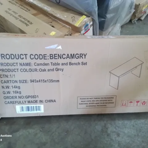 BOXED CAMDEN TABLE AND BENCH SET (BENCH ONLY)