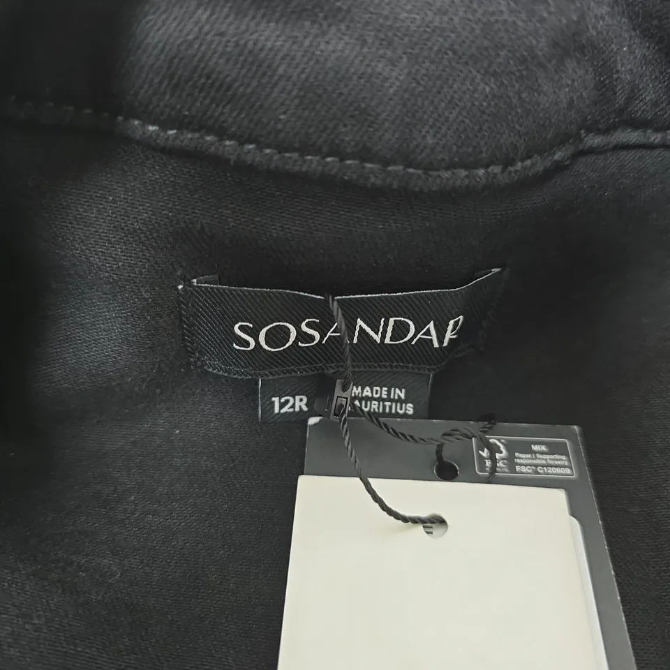 SOSANDAR WOMEN'S BLACK JUMPSUIT – UK 12R (12 REGULAR) – MADE IN MAURITIUS