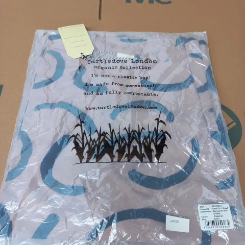BAGGED TURTLEDOVE LONDN ELSIE LOOSE FIT TEE -SIZE L