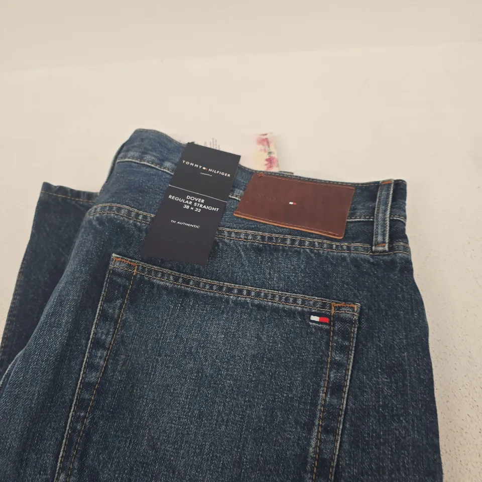 TOMMY HILFIGER JEANS – DOVER REGULAR STRAIGHT, BLUE DENIM, 38X32 (MEN'S)