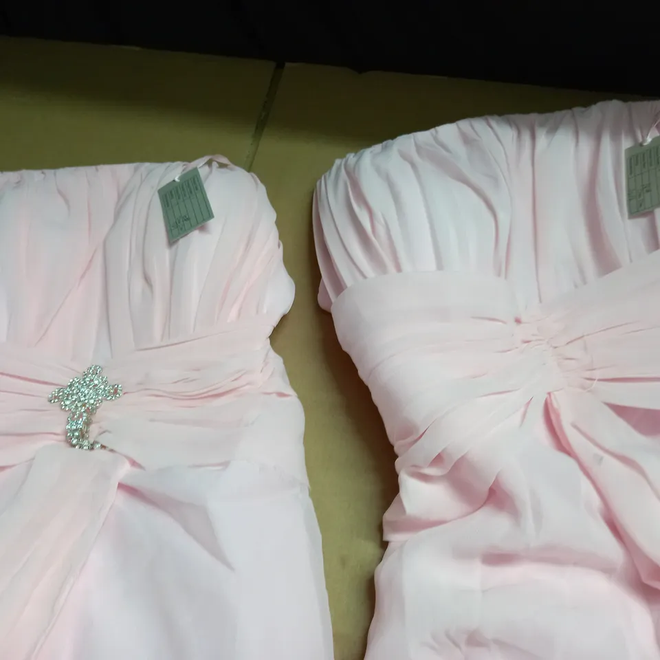 LOT OF 2 LIGHT PINK OCCASIONAL DRESS - 10 & 18