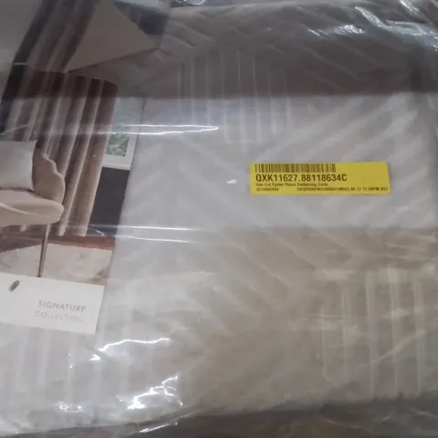 GEO CUT VELVET CURTAINS TWO PANELS IN CHAMPAGNE - 229CM X 229CM 