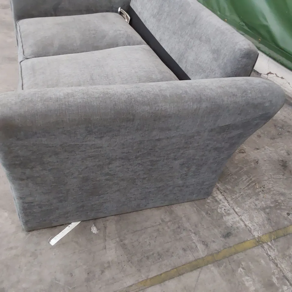 DESIGNER TWO SEATER SOFA GREY FABRIC 