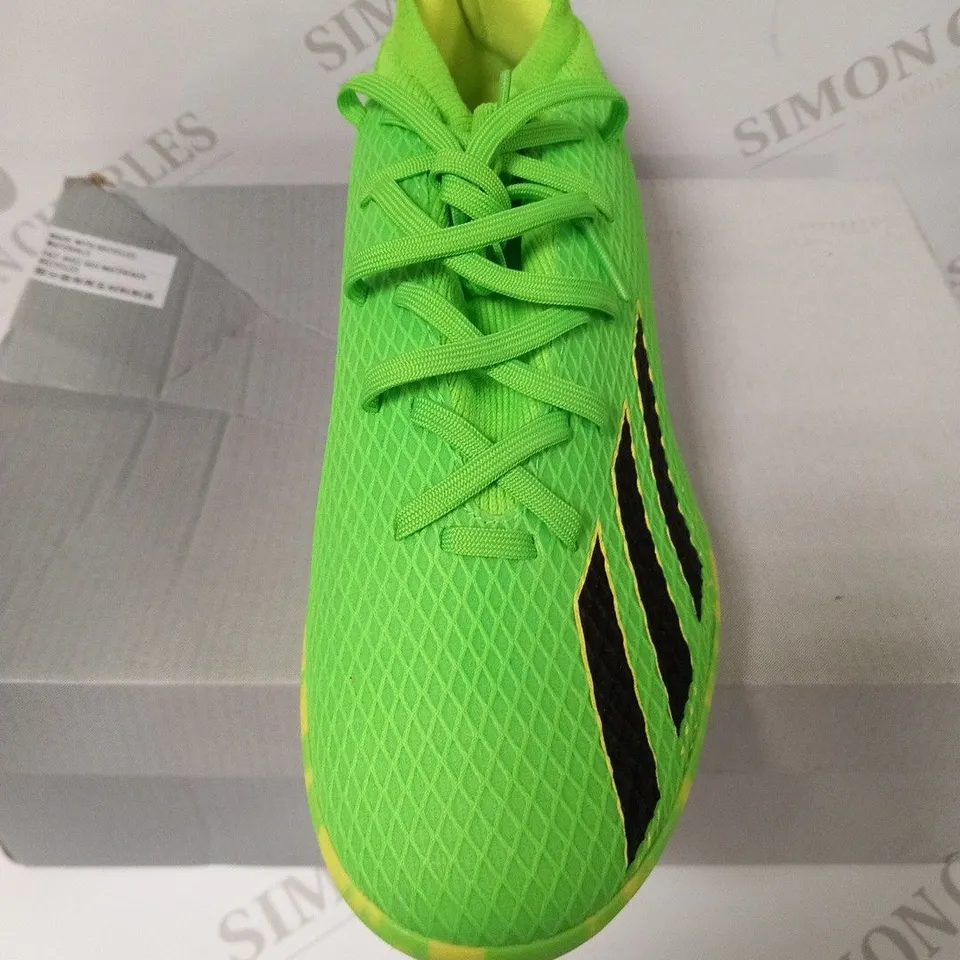 BOXED ADIDAS X SPEEDPORTAL 3 IN GREEN FOOTBALL TRAINER SIZE 8