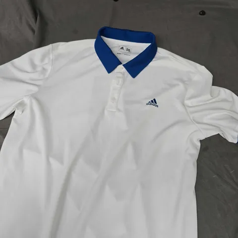 ADIDAS GOLFING POLO SHIRT IN WHITE - M
