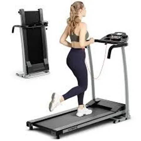 BOXED FOLDABLE TREADMILL WITH 12 PRESET PROGRAMS AND LCD MONITOR-BLACK