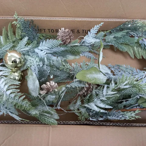 6FT PRE LIT FROSTED GARLAND