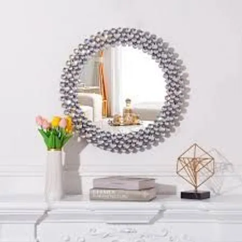 BOXED SHYFOY OVERSIZE JEWELED ORNATE WALL MIRROR (1 BOX)