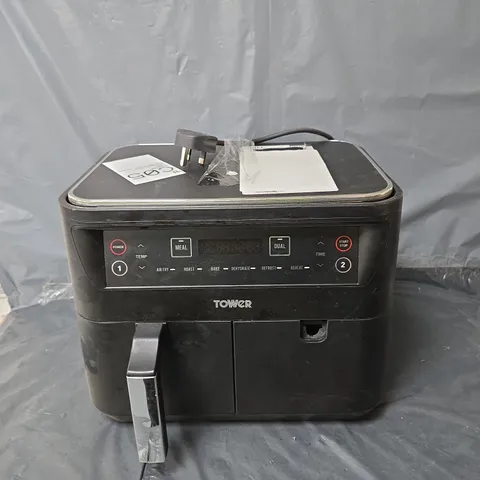 TOWER VORTX DUAL BASKET AIR FRYER 8L - BLACK - COLLECTION ONLY